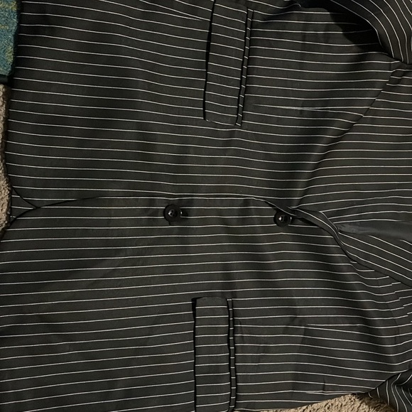 XL Black w/White Pin stripe Suit - Picture 4 of 8